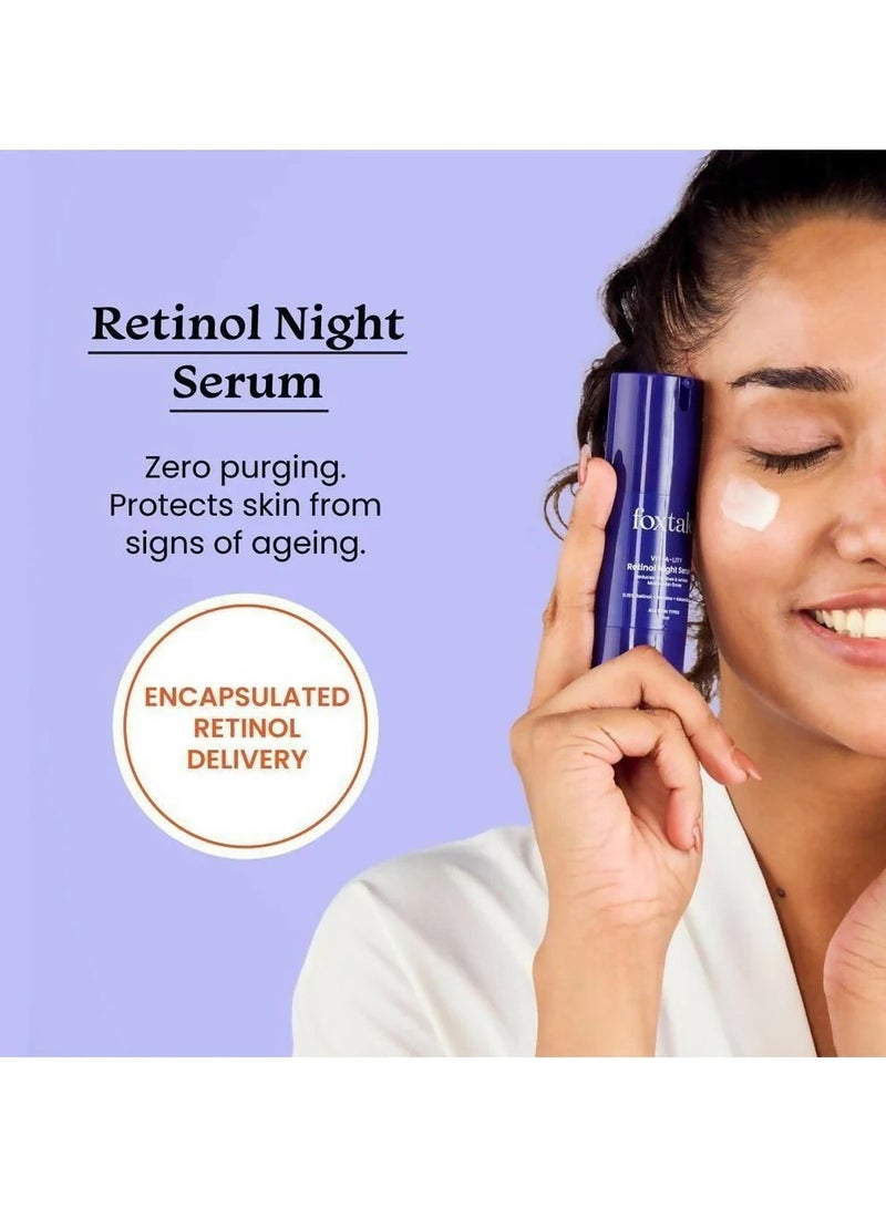 foxtale 0.15% Beginner Friendly Retinol Night Serum | Anti-Aging Night Cream | Reduces Fine Lines and Wrinkles | No Purging | For Younger-looking Skin | Men & Women | All Skin Types - 30 ml - Image 2