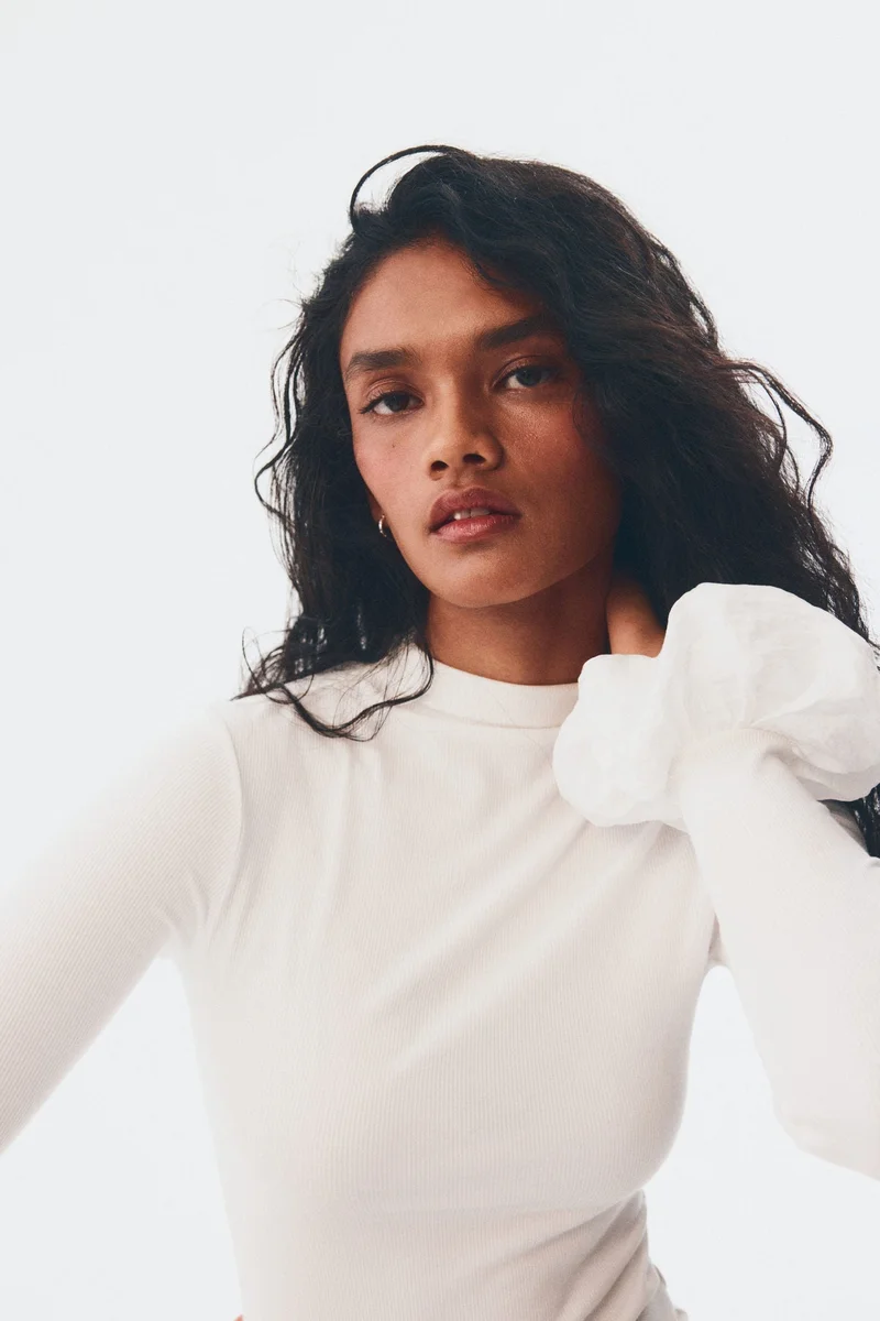 H&M Ribbed jersey top