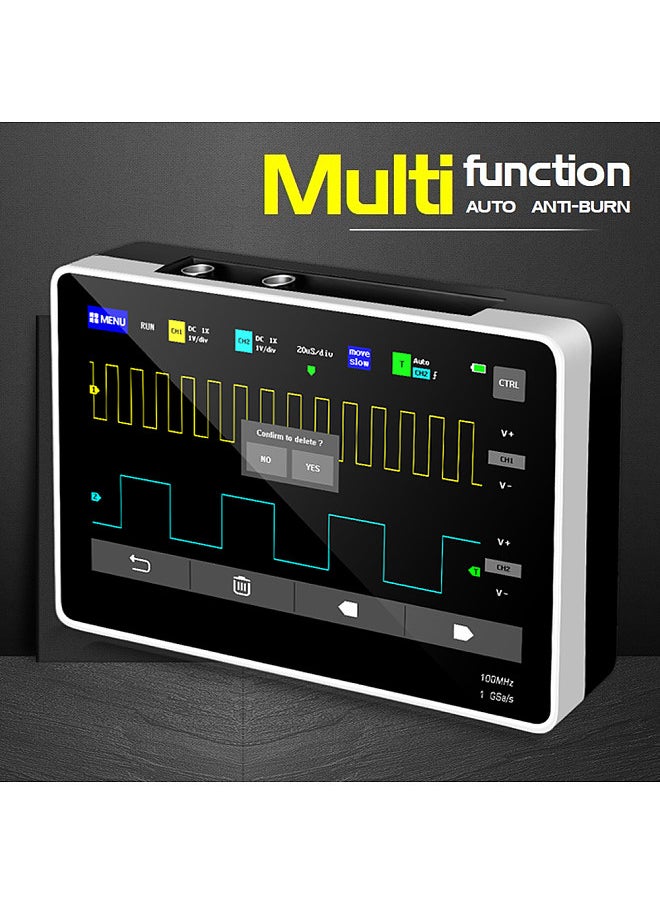1013D 2 Channels 100MHz*2 Band Width 1GSa/s Sampling Rate Oscilloscope with 7 Inch Color TFT LCD Touching Screen
