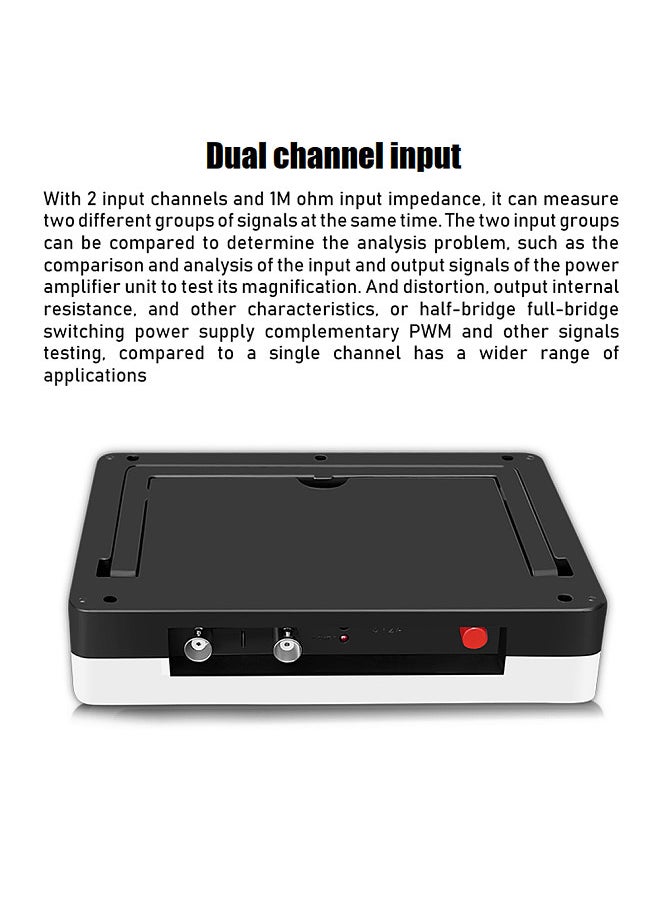 1013D 2 Channels 100MHz*2 Band Width 1GSa/s Sampling Rate Oscilloscope with 7 Inch Color TFT LCD Touching Screen