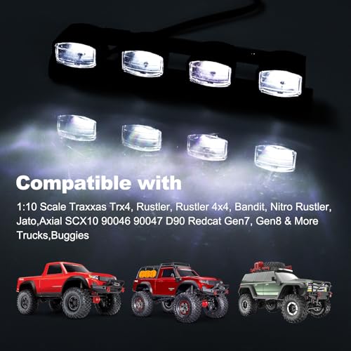 Hobbypark مجموعة أضواء السقف لسيارة هوبى بارك RC مع 5 مصابيح LED لملحقات شاحنة 1/10 RC كراولر - Image 4
