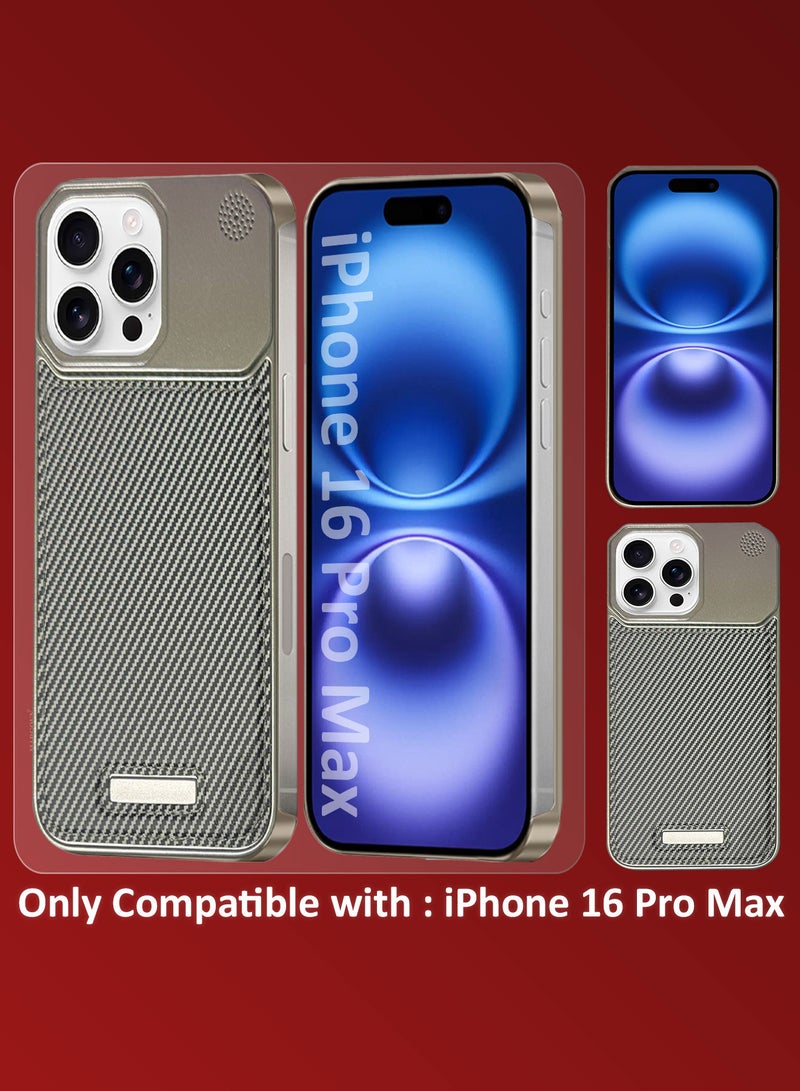CATANES iPhone 16 Pro Max 2 Pack Case Leather Metal Design, Slim Lightweight Minimalist Cover,1 Case 1 Screen Protector - Image 3