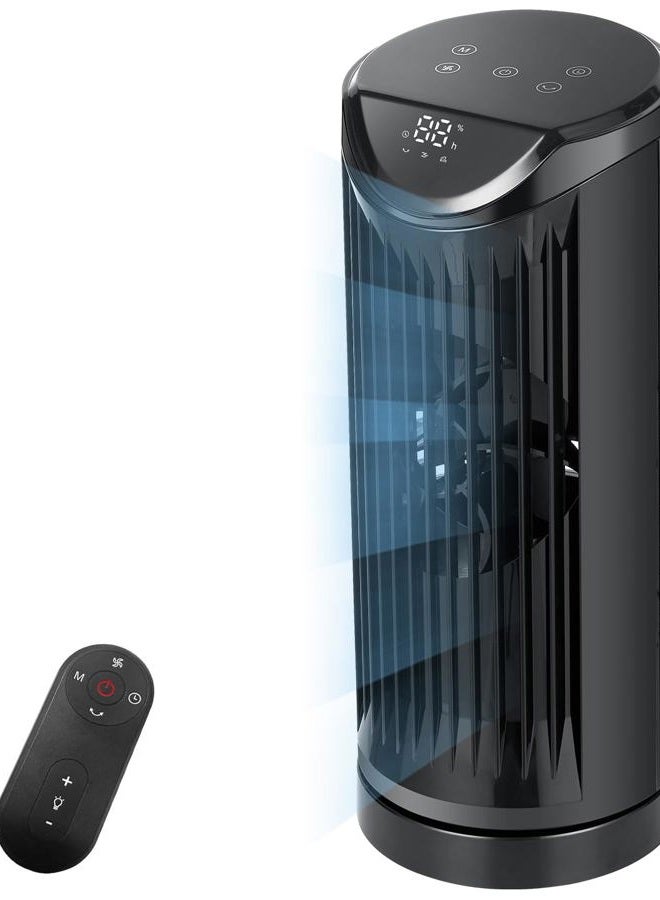 Kopbeau Personal Tower Fan for Bedroom, Portable Desk Table Fan，3 Speeds Cooling Standing Fan with 12H Timer, 60° & 110° Oscillating Floor Tower Fans That Blows Cold Air for Bedroom Office,Grey - Image 1