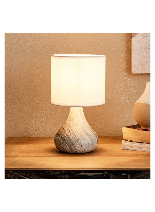 Home Box مصباح طاولة سيراميك كلارك بتأثير الرخام 14x23x14 سم - Image 2