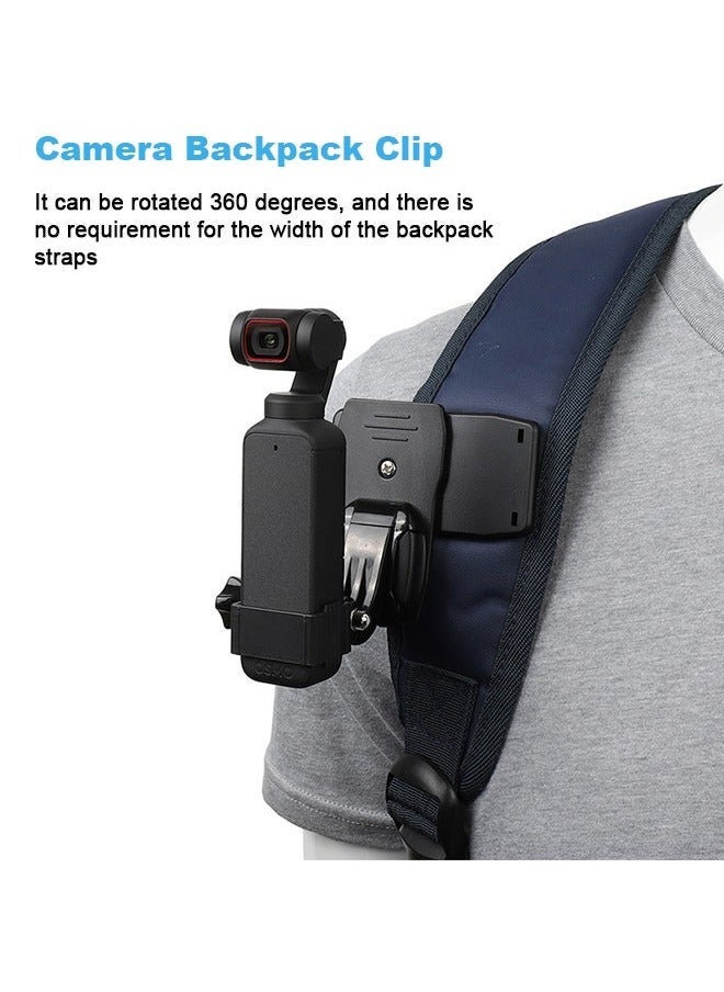 Backpack Camera Clip, 360° Rotation Backpack Strap Mount Quick Clip Mount with Expand Frame Compatible with DJI Osmo Pocket, Osmo Pocet 2  - Image 2