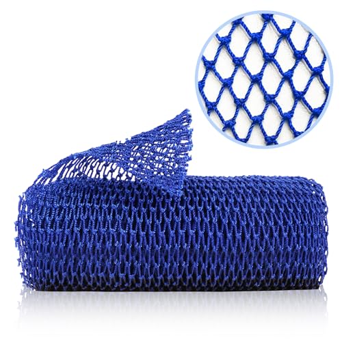ZOCY African Net Sponge, Authentic Exfoliating Body Scrubber for Bath and Shower, Multiple Textures with Gentle Deep Exfoliating and Rich Lather for All Skins (Blue) - Image 1
