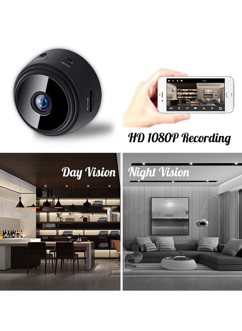 Mini Camera Wireless WiFi Hidden Spy Cam Hd 1080P Surveillance Motion Detection Night Vision Covert Nanny Camcorder Compatible iOS Android Pc One Size with 128G TF Card