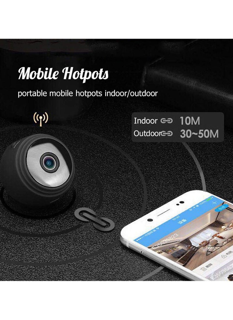 Mini Camera Wireless WiFi Hidden Spy Cam Hd 1080P Surveillance Motion Detection Night Vision Covert Nanny Camcorder Compatible iOS Android Pc One Size with 128G TF Card