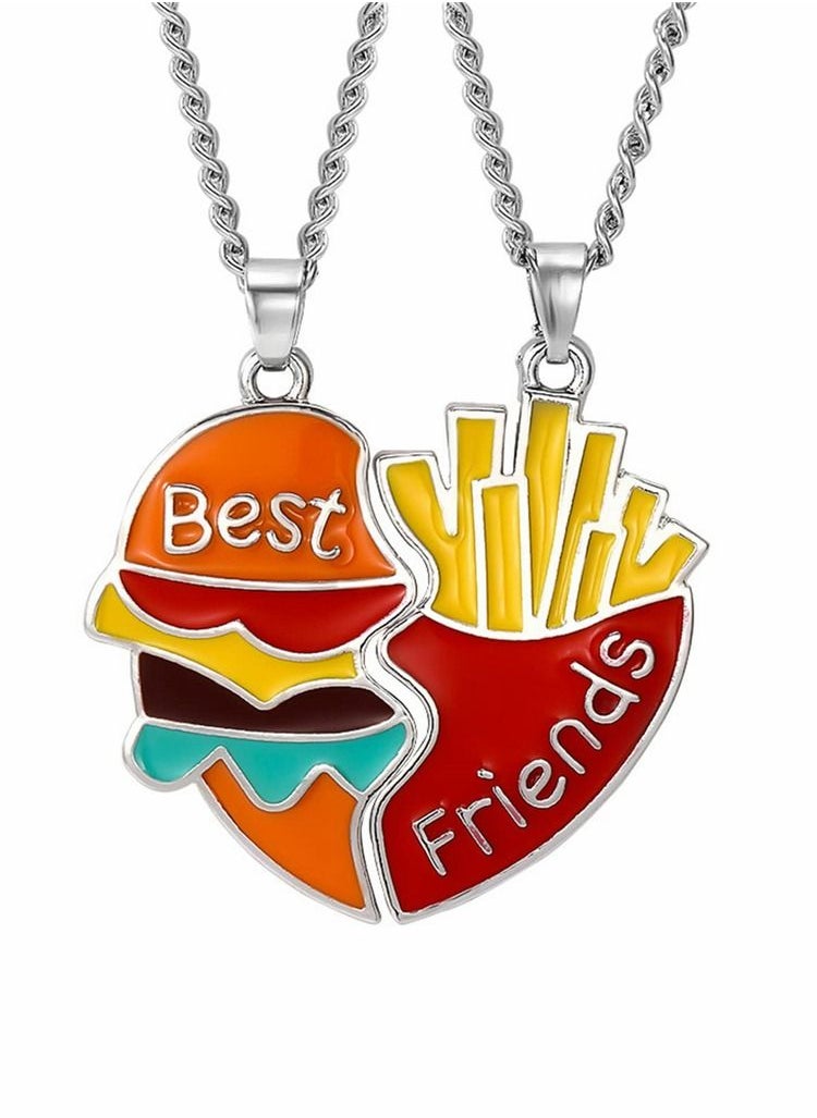 SYOSI - Best Friend Necklace Half Heart Pendant Friendship Necklace for 2-Split Valentine Heart Necklace - Image 1