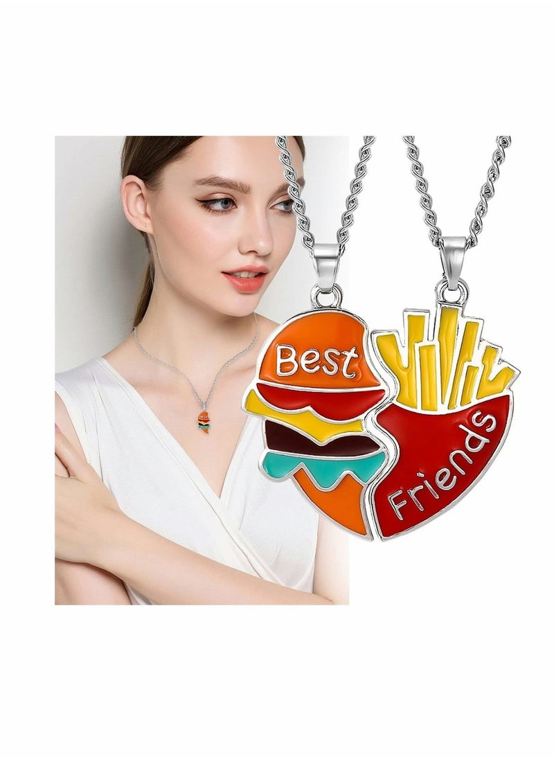 SYOSI - Best Friend Necklace Half Heart Pendant Friendship Necklace for 2-Split Valentine Heart Necklace - Image 1