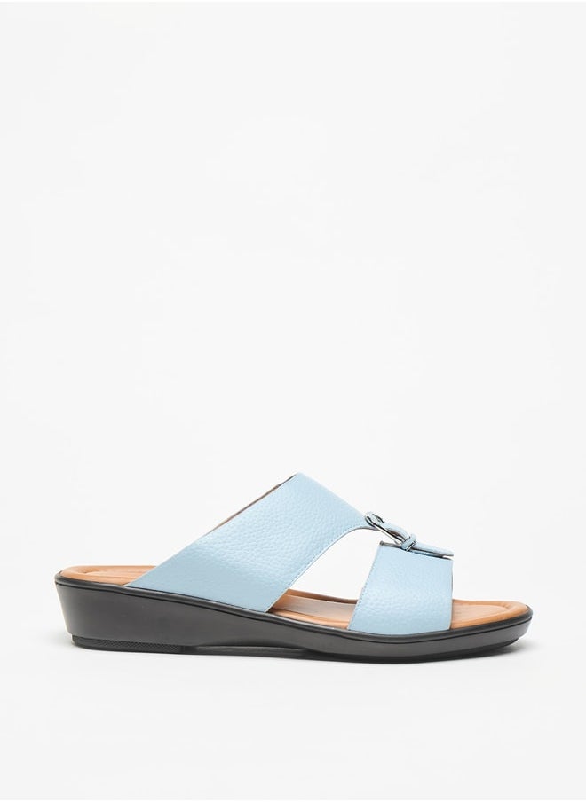 LBL by Shoexpress Mens Textured Slip-On Arabic Sandals With Buckle Accent  - Image 3