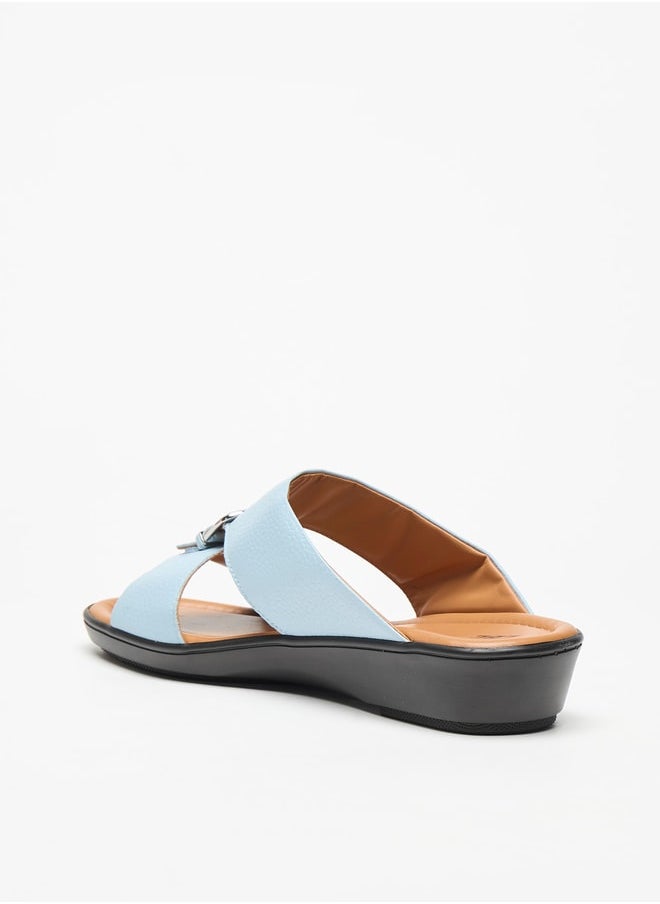 LBL by Shoexpress Mens Textured Slip-On Arabic Sandals With Buckle Accent  - Image 2