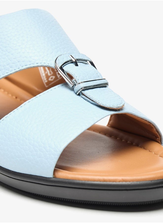 LBL by Shoexpress Mens Textured Slip-On Arabic Sandals With Buckle Accent  - Image 5