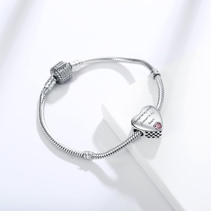 RLCCLR 925 Sterling Silver Charms Fit Pandora Charms Bracelet I Love You to Infinity and Beyond Fit Wife Mother's Day Christmas Birthday Gift - Image 4