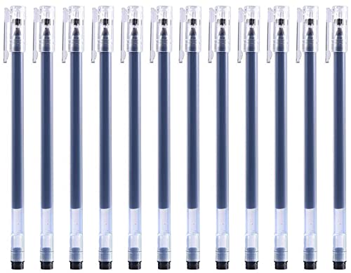 Gullor Slender Gel Ink Rollerball Pen, Quick Drying Ink Pens Fine Point, Office School Stationery Supplies, Black Ink, 24 Pieces - Image 1