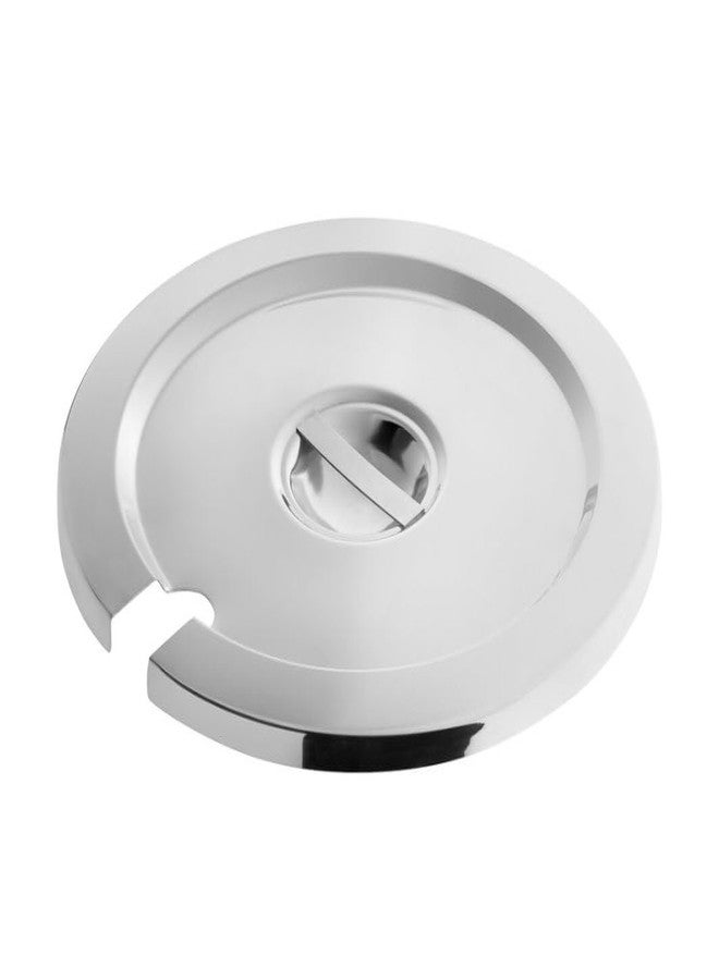 Soro Essentials- 10.5" Stainless Steel Vegetable Inset Notched Cover Fits 11 qt. Inset- Perfect for Commercial Food Warmer Soup Warmer Soup Chafer Applicable to Catering Buffet Parties Banquets - Image 1