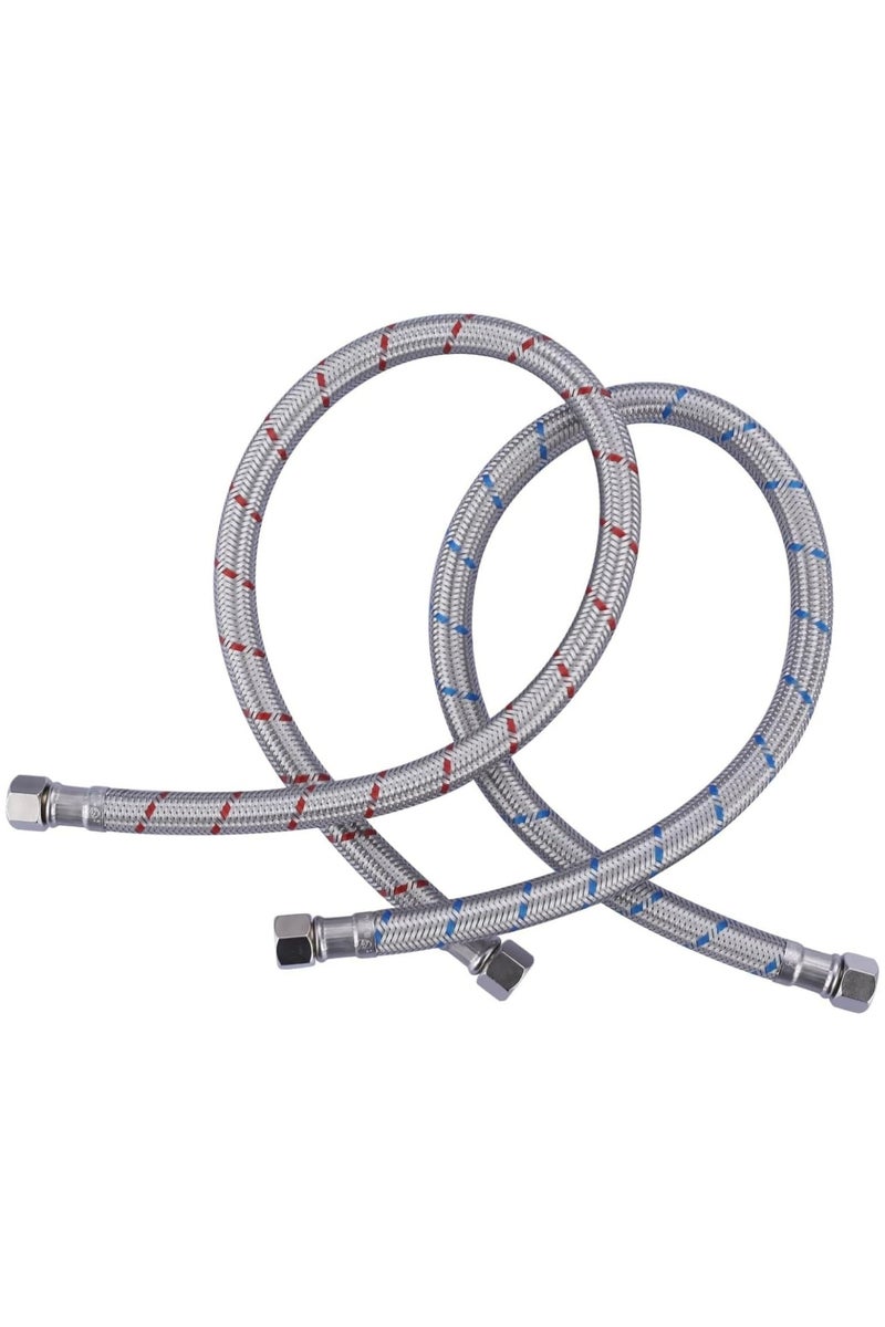 ETAVA ETAVA – Braided Inlet Hose Pipe Connector 40 CM | Flexible Hot & Cold Water Supply Hose for Washbasin, Bathroom & Kitchen Mixer Faucets | Brass Connector Tap Pipe – Premium Quality - Image 1