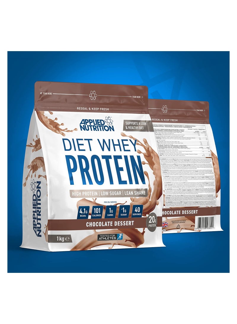 Applied Nutrition - Diet Whey - High Protein Powder Chocolate Dessert Flavour 1 kg - Image 1