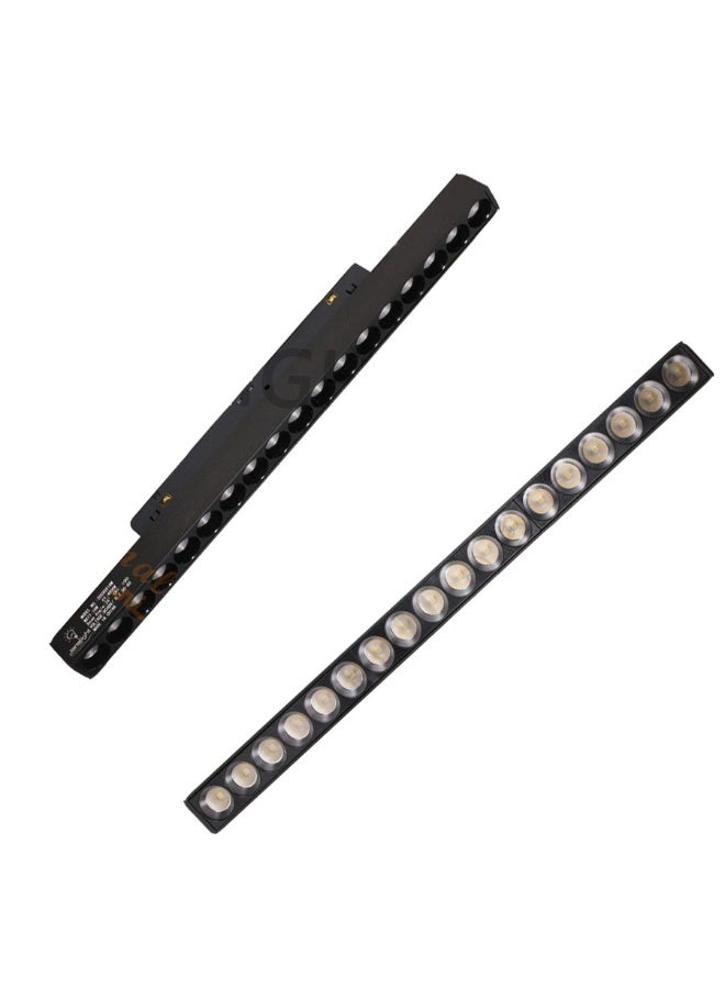 SVL Magnetic black profile rectangular flashlight with 18 lenses, 15W, 6500K color temperature - Image 1