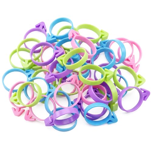 SynHHergyx 4 Color Reusable Silicone Pastry Bag Ties 40 PCS Piping Bag Ties Decoration Icing Bags Tie Cake and Pastry Supplies Bags Holder Clips for Cupcakes Cookies Pastrys Seal Purple Pink Green Blue - Image 1