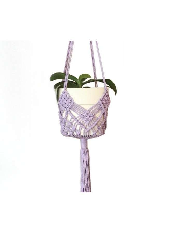 Minimalist Garden Macramé Hanging Planter Net Cotton Rope Wall Hook Decorative Indoor Outdoor Plant Basket