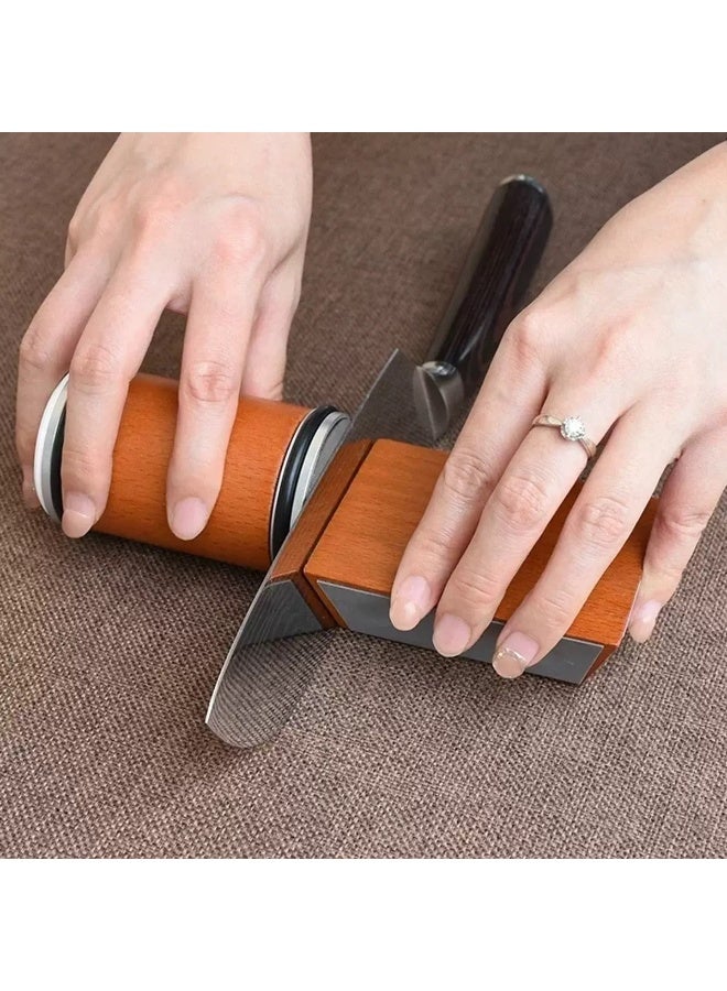Rolling Knife Sharpener, Magnetic Roller Sharpening System for Kitchen Knives, Provides 20 Degree Angle, Manual Knife Sharpening Tool for Straight Edge Blades 2025 - Image 1
