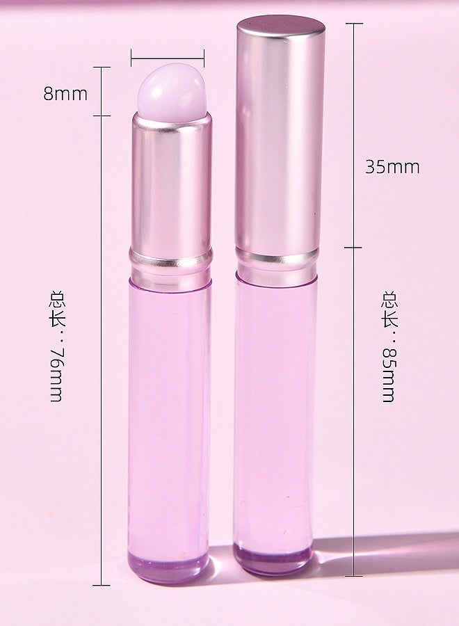 MXN 2 Pcs Silicone Lip Brushes, Reusable Lipstick Lip Gloss Applicator Brushes, Multipurpose Brush Tools for French Nail Lipstick  Concealer(Purple)  - Image 2