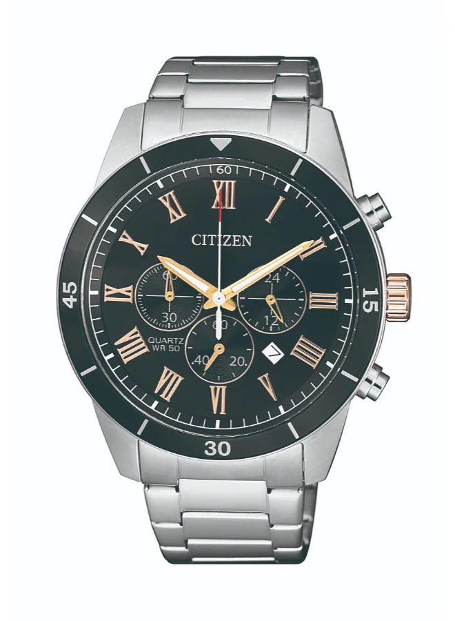 CITIZEN Men's Stainless Steel Quartz Chronograph Watch AN8168-51H - 44 mm