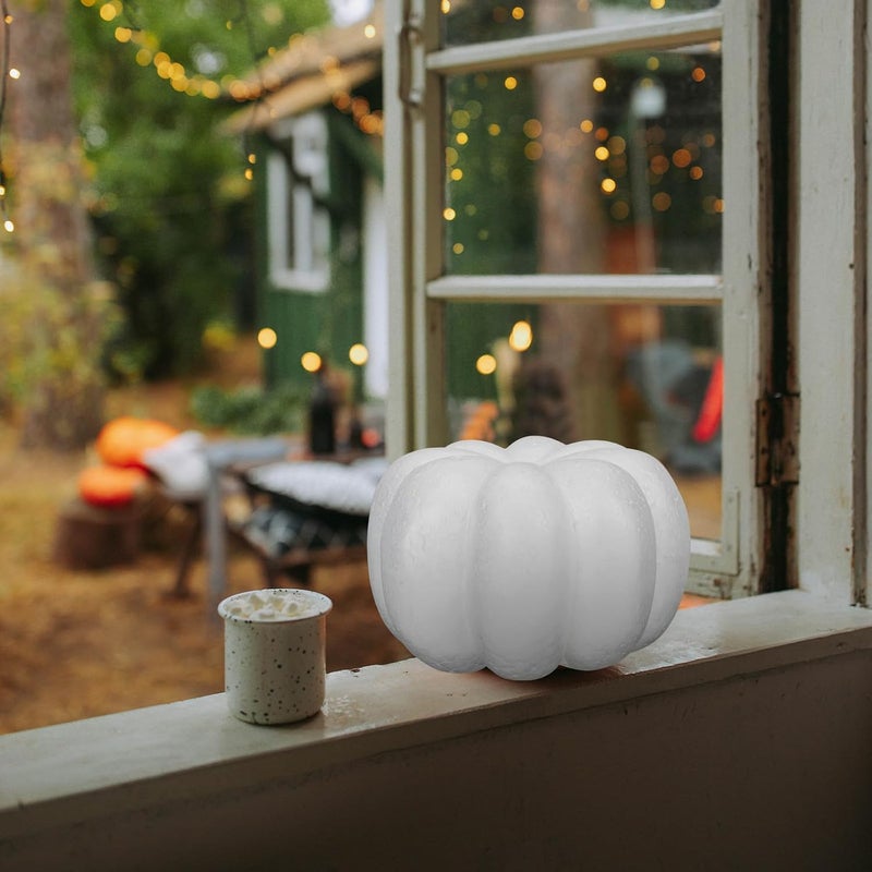 ABOOFAN 4pcs Foam Pumpkin Props for DIY Crafting Smooth Surface, Pumpkin-Shaped Decorative Fake Pumpkins for Fall and Halloween Table Centerpieces - Image 4
