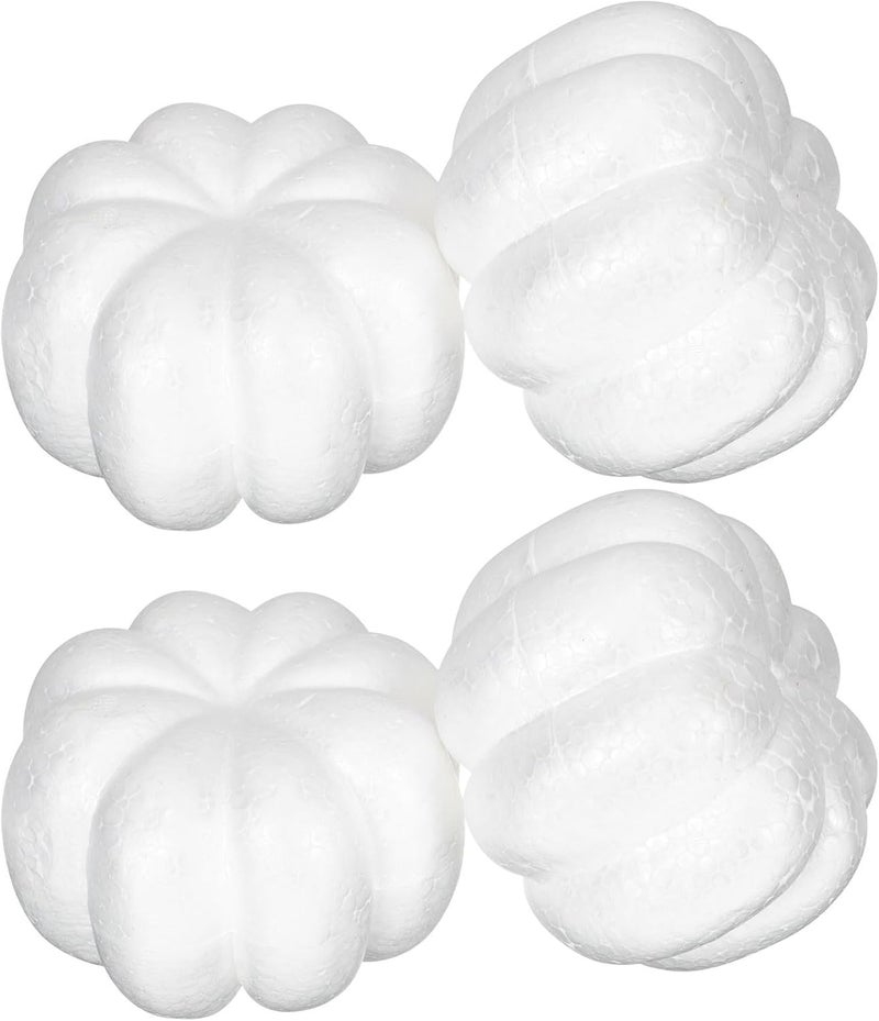 ABOOFAN 4pcs Foam Pumpkin Props for DIY Crafting Smooth Surface, Pumpkin-Shaped Decorative Fake Pumpkins for Fall and Halloween Table Centerpieces - Image 1