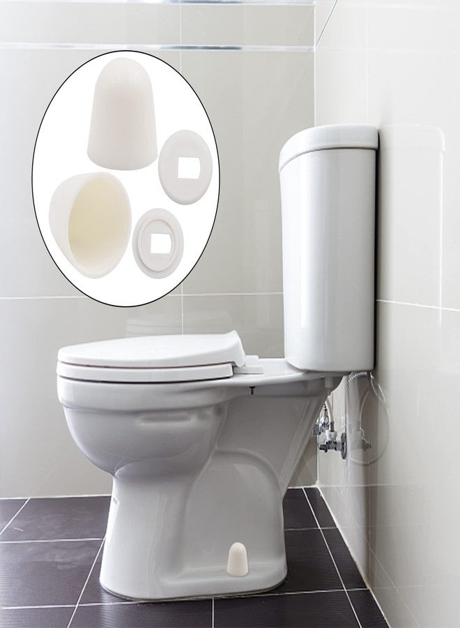 Abnaok 4Packs Universal Toilet Bolt Caps, Abnaok Round Plastic Push-On Toilet Bowl Bolt Caps Covers, with Extra Washers for Easy installation, 1.44 Inch Height, White Color - Image 5