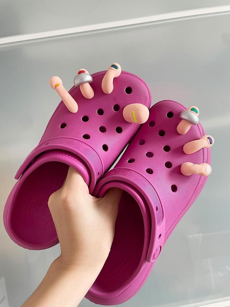 Incisae Funny Toe Shoe Charms Set for Clog Sandals - Cute Decoration for Women and Girls - Image 3