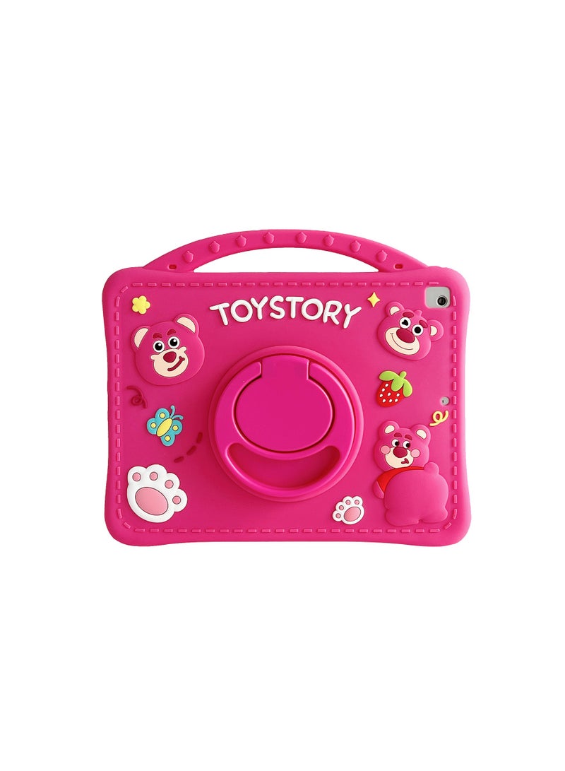 عام حالة سيليكون لطيفة للتابلت سامسونج جالاكسي تاب إيه 7 لايت 8.7 بوصة 2021 (الطرازات: SM-T220/T225/T227u) - حالة حماية لينة للضغط لتاب إيه 7 لايت 8.7 بوصة مع حزام. - Image 1