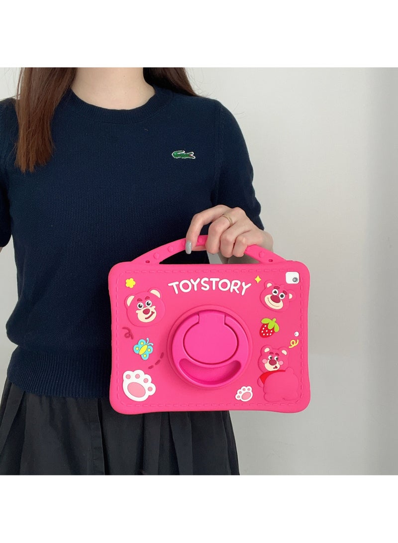 عام حالة سيليكون لطيفة للتابلت سامسونج جالاكسي تاب إيه 7 لايت 8.7 بوصة 2021 (الطرازات: SM-T220/T225/T227u) - حالة حماية لينة للضغط لتاب إيه 7 لايت 8.7 بوصة مع حزام. - Image 3