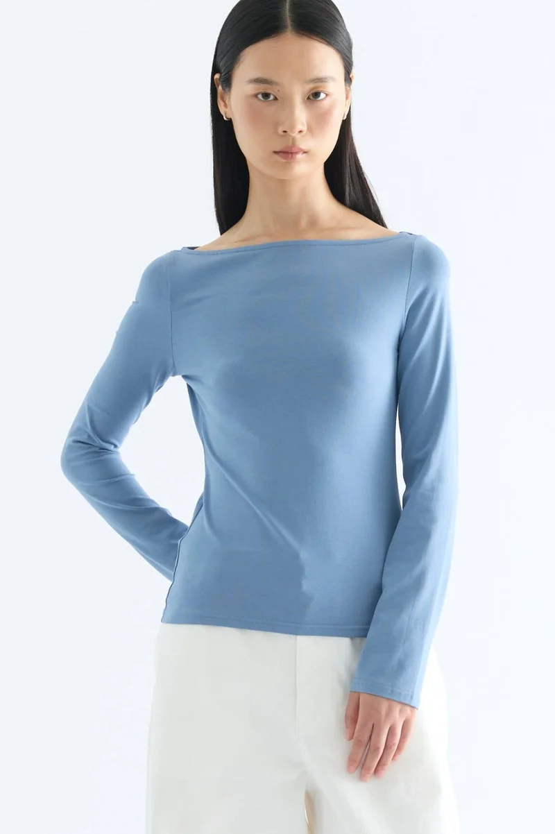 ذا اديتورز ماركت Kristen Boat Neck Top - Azure