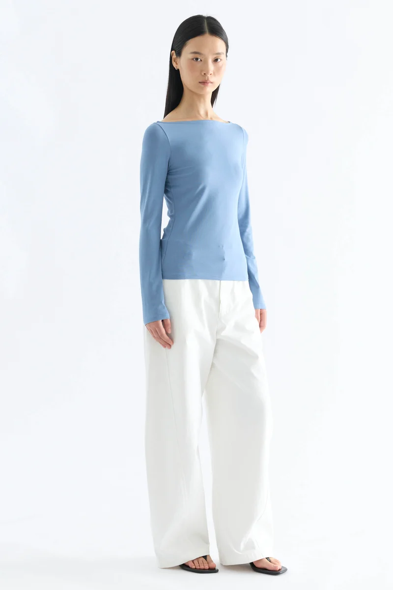 ذا اديتورز ماركت Kristen Boat Neck Top - Azure