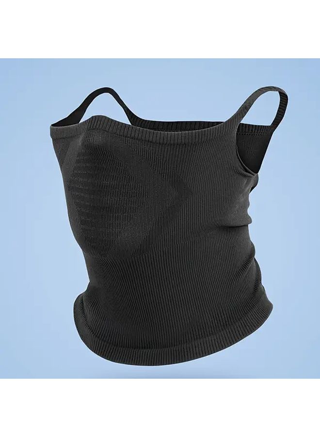 Men'S Women Universal Elastic Lightweight Quick Dry Breathable Mesh Four Season Cycling Mask Neck Cover Black - Image 4