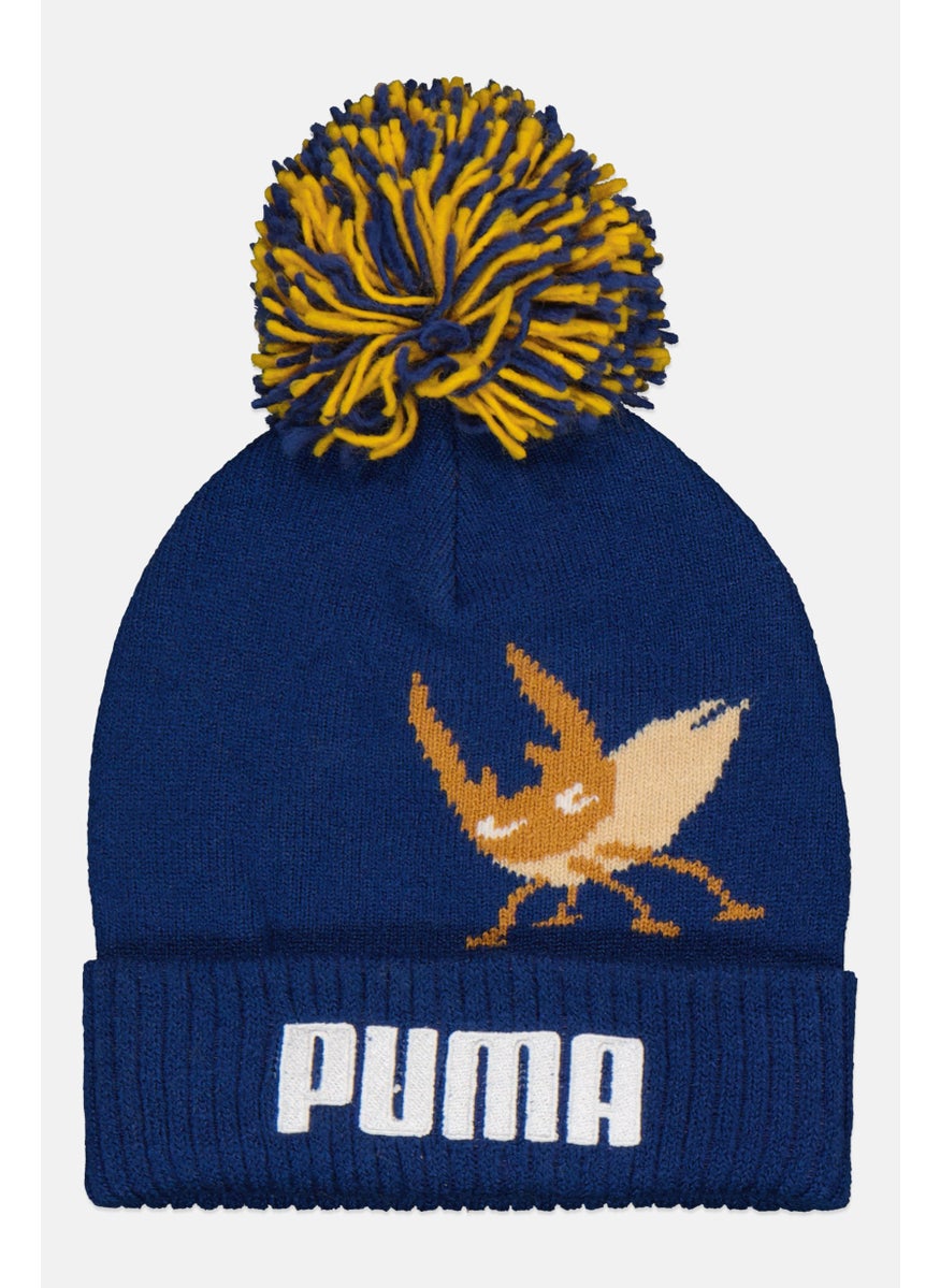 PUMA Kids Boy Graphic Printed Beanie, Blue  - Image 1