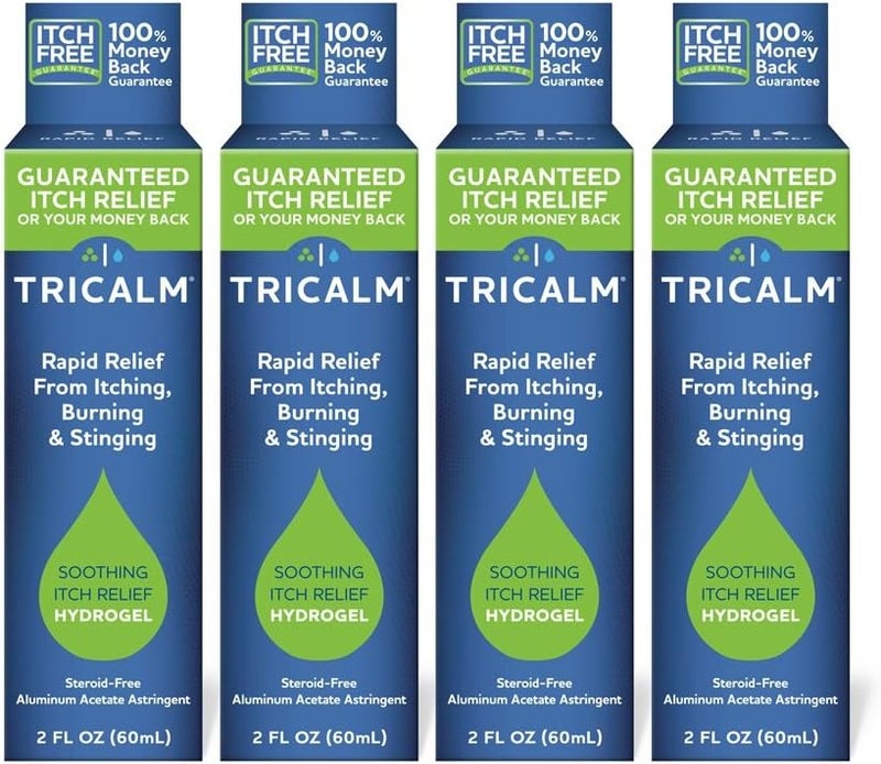 TriCalm Soothing Itch Relief Hydrogel 2 oz, 4 Count