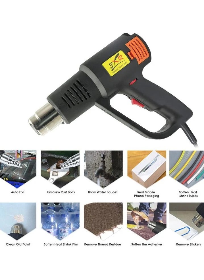 3XR 3XR 2000W Dual Temperature Hot Air Gun ,Powerful Heating Tool 220-240V,50/60Hz Hot Air Gun  - Image 5