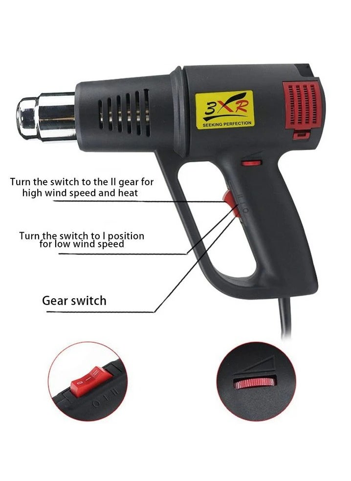 3XR 3XR 2000W Dual Temperature Hot Air Gun ,Powerful Heating Tool 220-240V,50/60Hz Hot Air Gun  - Image 3