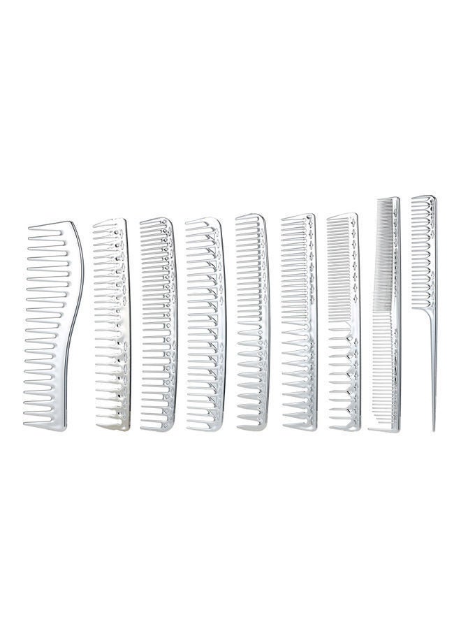 NIBEMINENT 9-Piece Hair Combs Set Silver - Image 1
