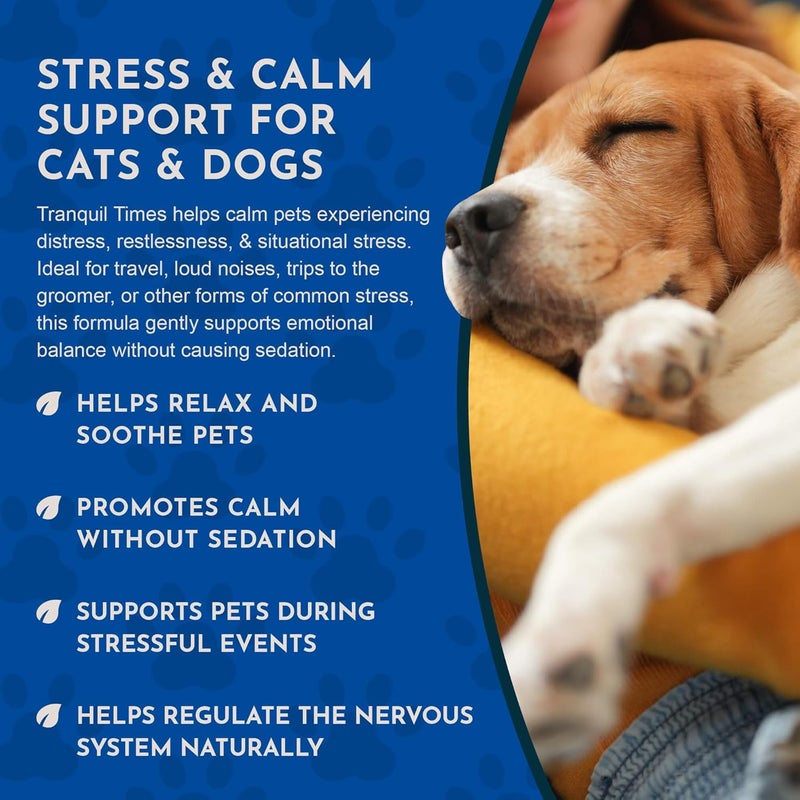 انيمال إيسينشالز مزيج Animal Essentials Tranquility للكلاب والقطط - مكمل مهدئ، يحتوي على جذور الفاليريان، على شكل قطرات سائلة، صيغة عشبية - 1 أونصة سائلة - Image 5