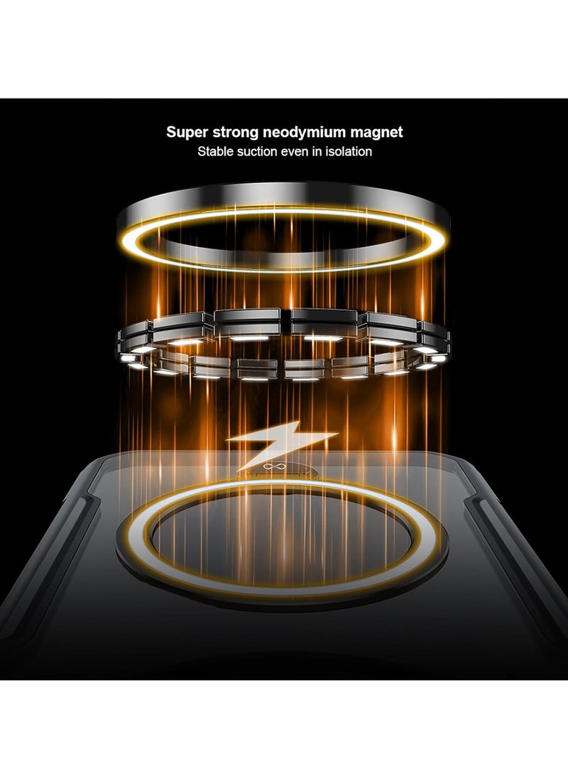 For ZTE Nubia Red Magic 10 Pro Case | RedMagic 10 Pro+ Cover with Screen Protector,  360° Ring Holder Stand TPU Shockproof Back Cover, Anti-fingerprint Clear Matte Protective Casing