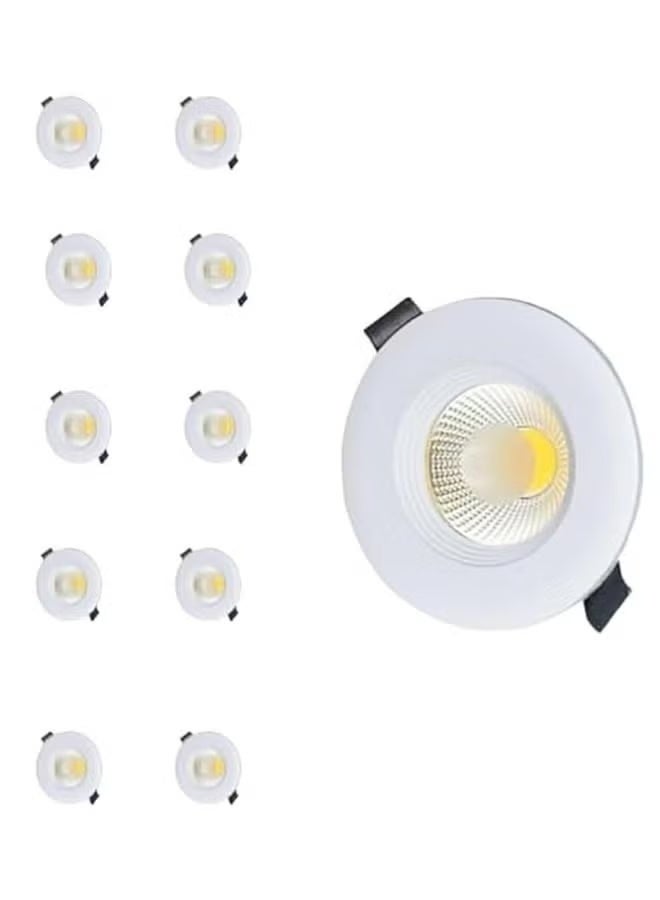Ceiling Light(10 Pieces),LED Ceiling Light,COB Bulb,Ceiling Downlight,ElectricitySaving,7W,2 Years Warranty (White,7W) - Image 1
