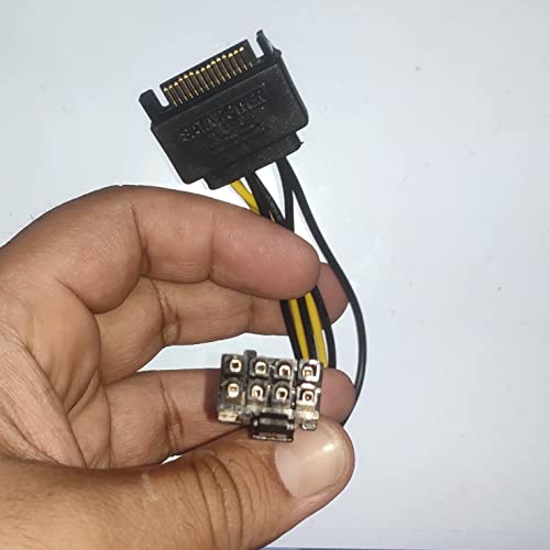 PARUHT 8pin |6+2| PCI-E to 15Pin SATA Male Female Video Card Power Supply Component, 8 Pin PCIe to SATA 15 Pin Power Cable, Black 8PIN-15S - Image 3