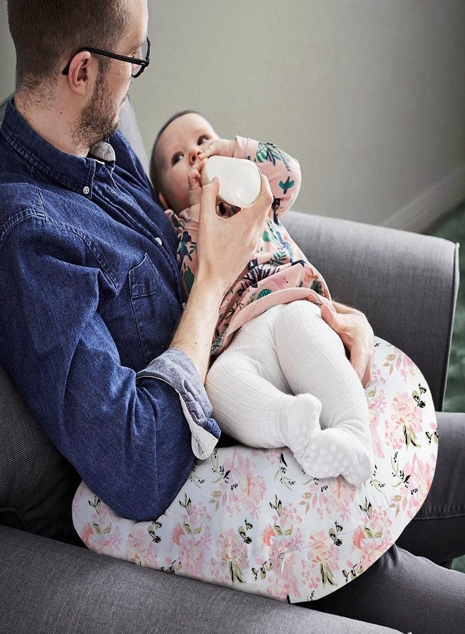 LittleDuds Baby Feeding Pillow for New Born Baby, Breastfeeding & Nursing Pillow with Removable Cover, Infant Support Cushion for 0–24 Months, Tummy Time Pillow | Cottage Care (Rose Floral) - Image 4