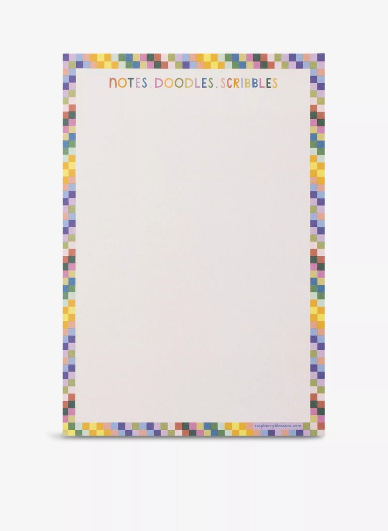 Raspberry Blossom Rainbow Squares Scribbles Pad 