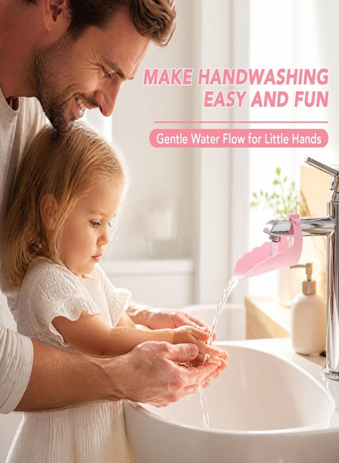 CHEOTIME Faucet Extender for Kitchen Sink and Bathtub, Universal PP Kids Hand Wash Faucet Extension Easy Install Toddler Bathroom Accessory (Pink) - Image 3