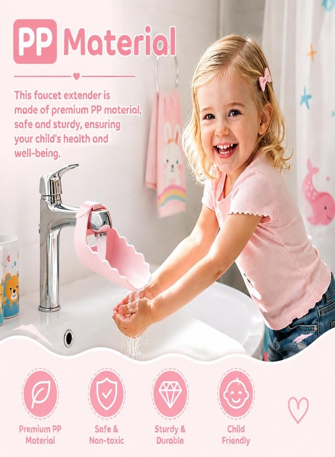 CHEOTIME Faucet Extender for Kitchen Sink and Bathtub, Universal PP Kids Hand Wash Faucet Extension Easy Install Toddler Bathroom Accessory (Pink) - Image 5